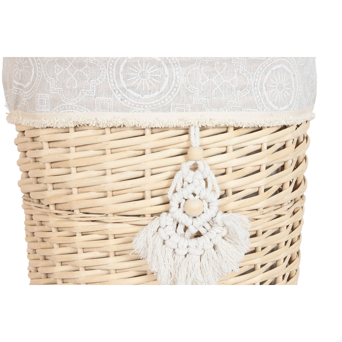 Coș pentru rufe murdare Home ESPRIT Natural răchită Boho 45 x 45 x 55 cm 3 Piese