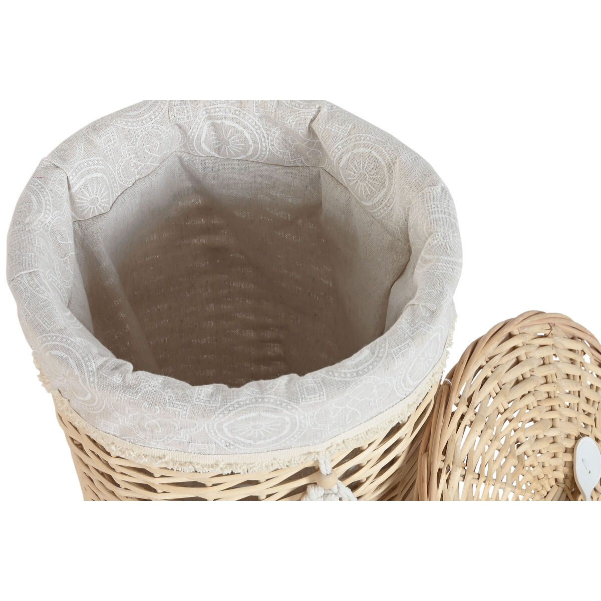 Coș pentru rufe murdare Home ESPRIT Natural răchită Boho 45 x 45 x 55 cm 3 Piese