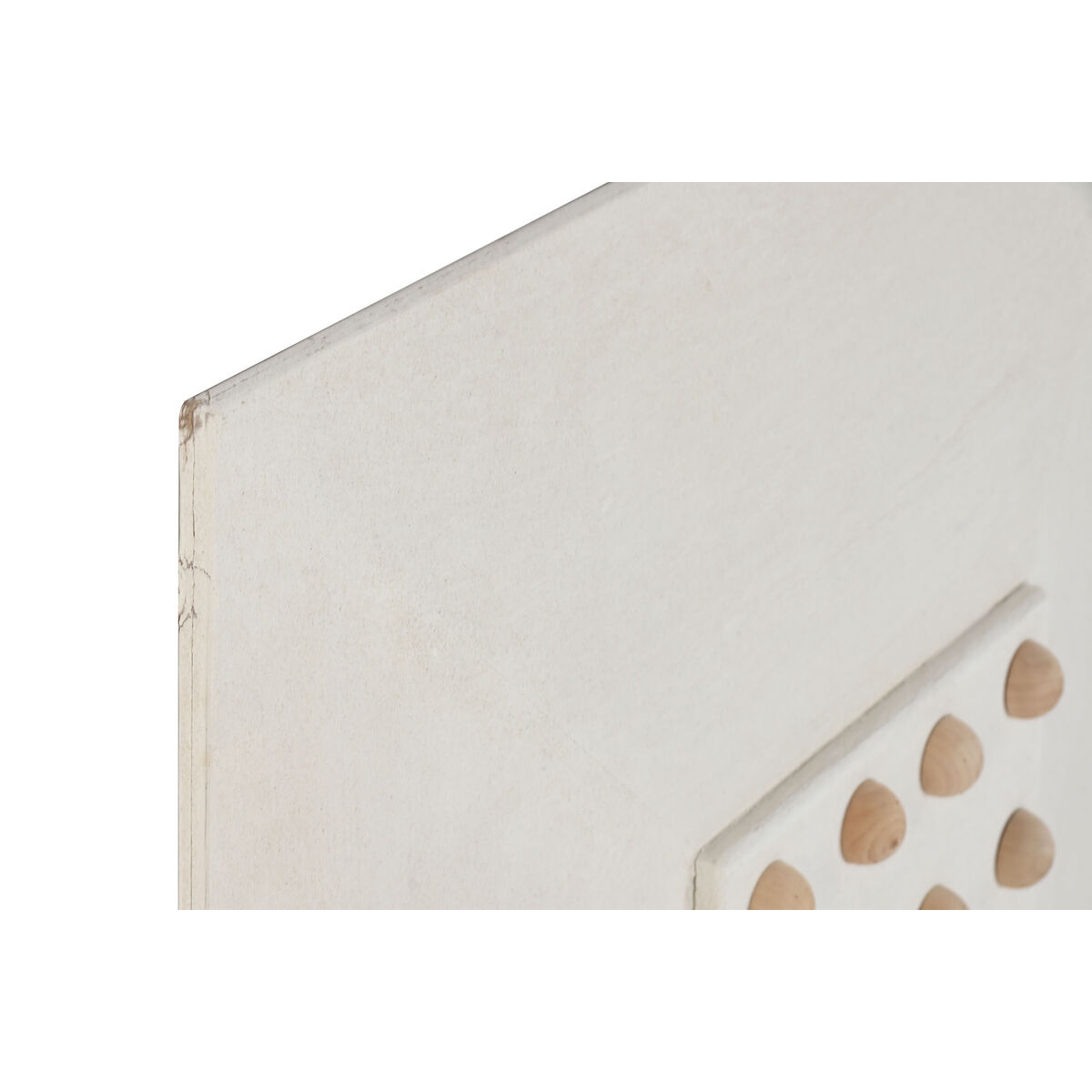 Decorațiune de Perete Home ESPRIT Alb Natural Scandi Mingi 80 x 6 x 80 cm