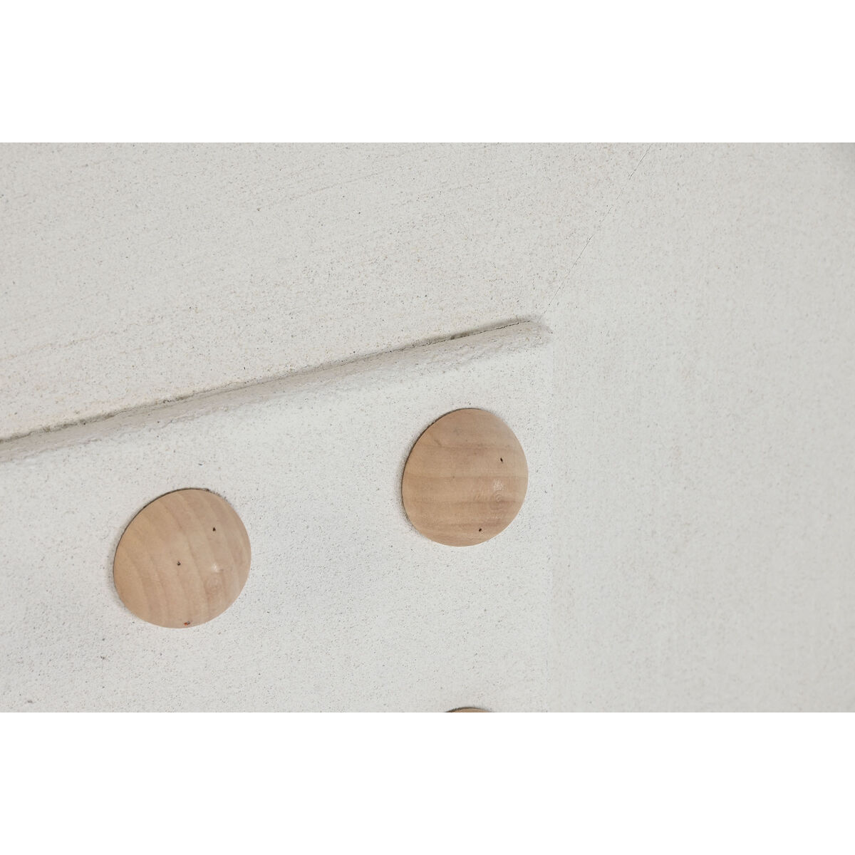 Decorațiune de Perete Home ESPRIT Alb Natural Scandi Mingi 80 x 6 x 80 cm