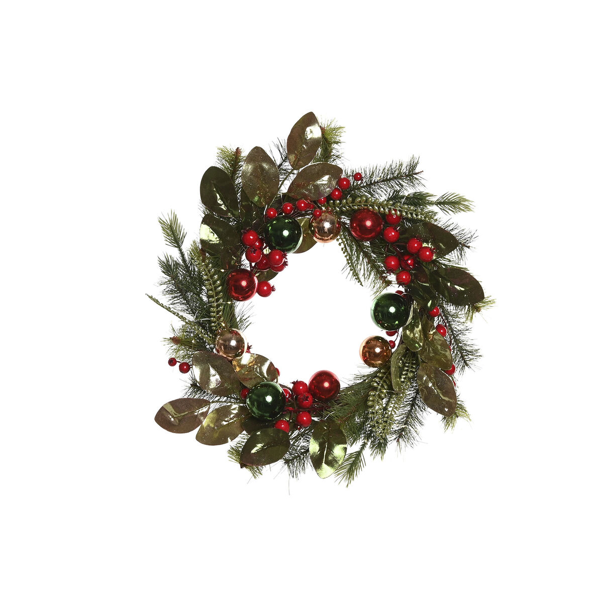 Coroană de Crăciun Home ESPRIT Roșu Verde PVC 50 x 15 x 50 cm