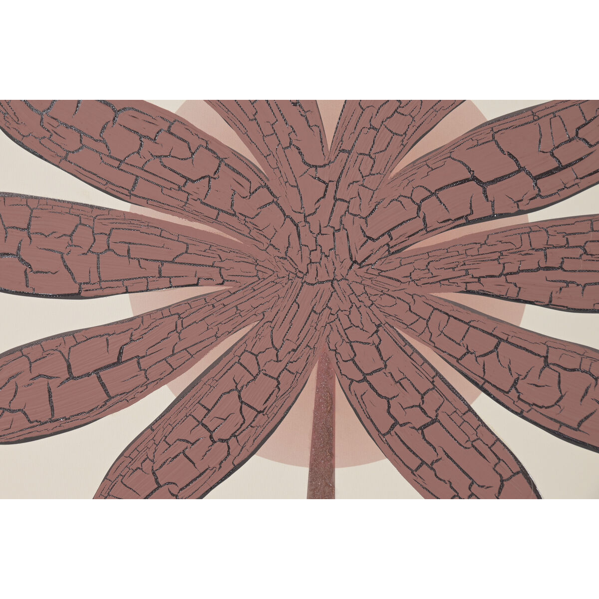 Pânză Home ESPRIT Verde Portocaliu Palmieri Colonial 63 x 4,5 x 93 cm (2 Unități)