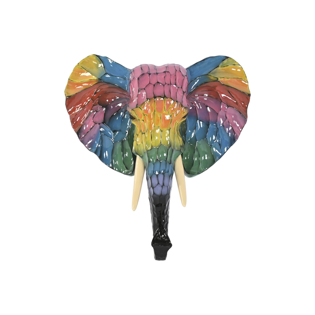 Decorațiune de Perete Home ESPRIT Multicolor Elefant Modern 61,5 X 20 X 67 CM
