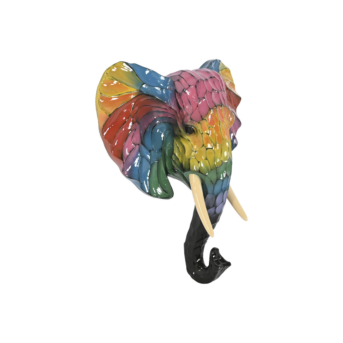 Decorațiune de Perete Home ESPRIT Multicolor Elefant Modern 61,5 X 20 X 67 CM