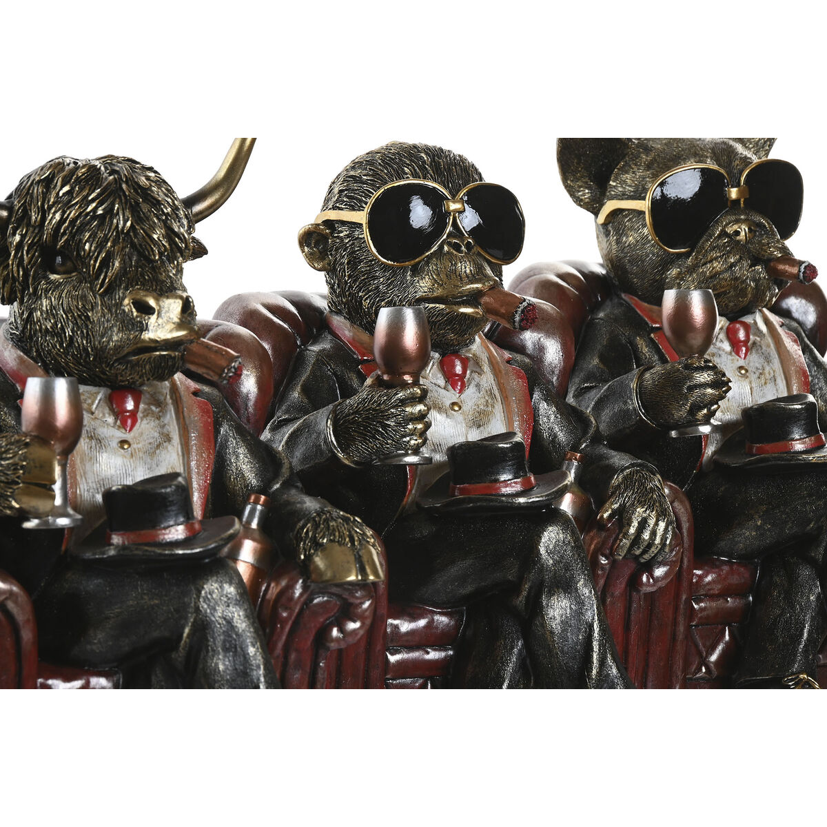 Figură Decorativă Home ESPRIT Maro Auriu* 18 X 22,5 X 26,5 CM (3 Unități)