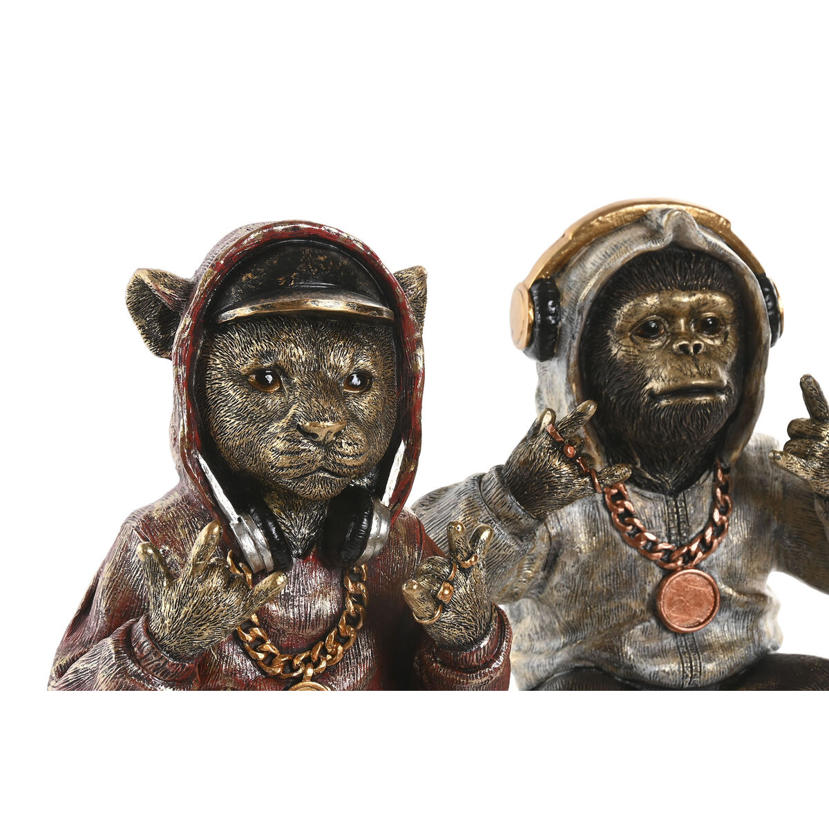 Figură Decorativă Home ESPRIT Maro Auriu* 18,5 X 16,5 X 26,5 CM (2 Unități)