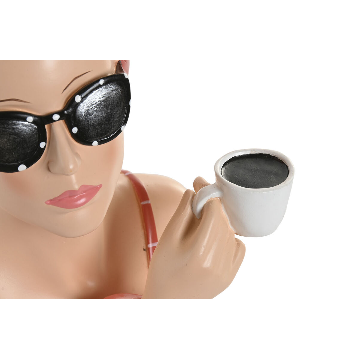 Figură Decorativă Home ESPRIT Roșu Coral Femeie 20 X 18,5 X 29 CM (2 Unități)