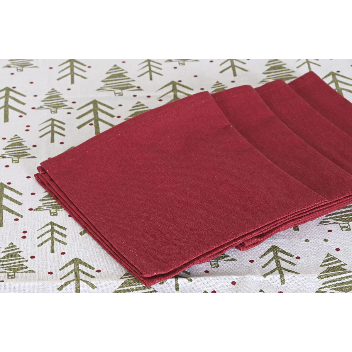 Față de masă din rășină rezistentă la pete Home ESPRIT Alb Verde Bej (5 Piese)