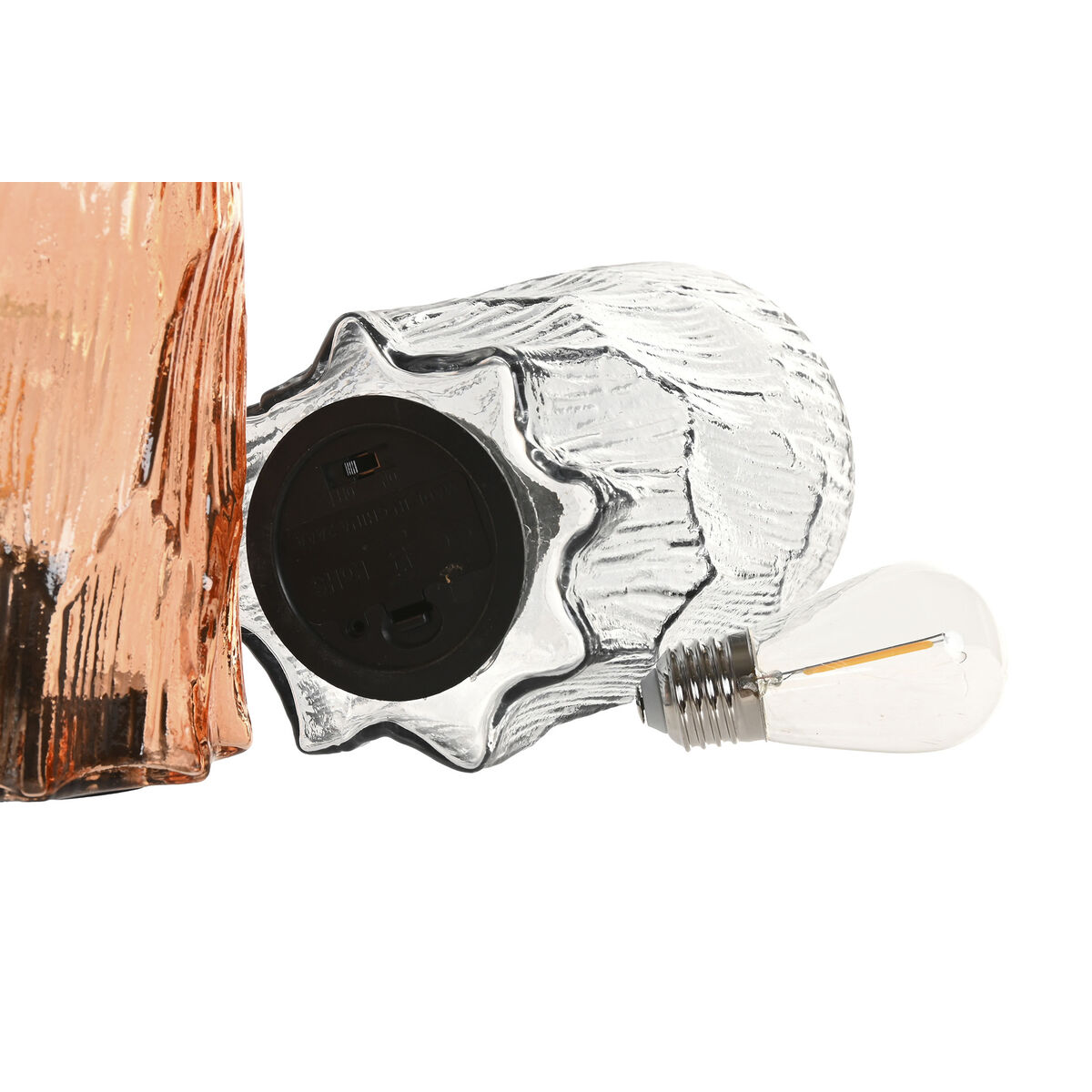 Decorare ușoară Home ESPRIT Geam Urban 10 x 10 x 16 cm (2 Unități)