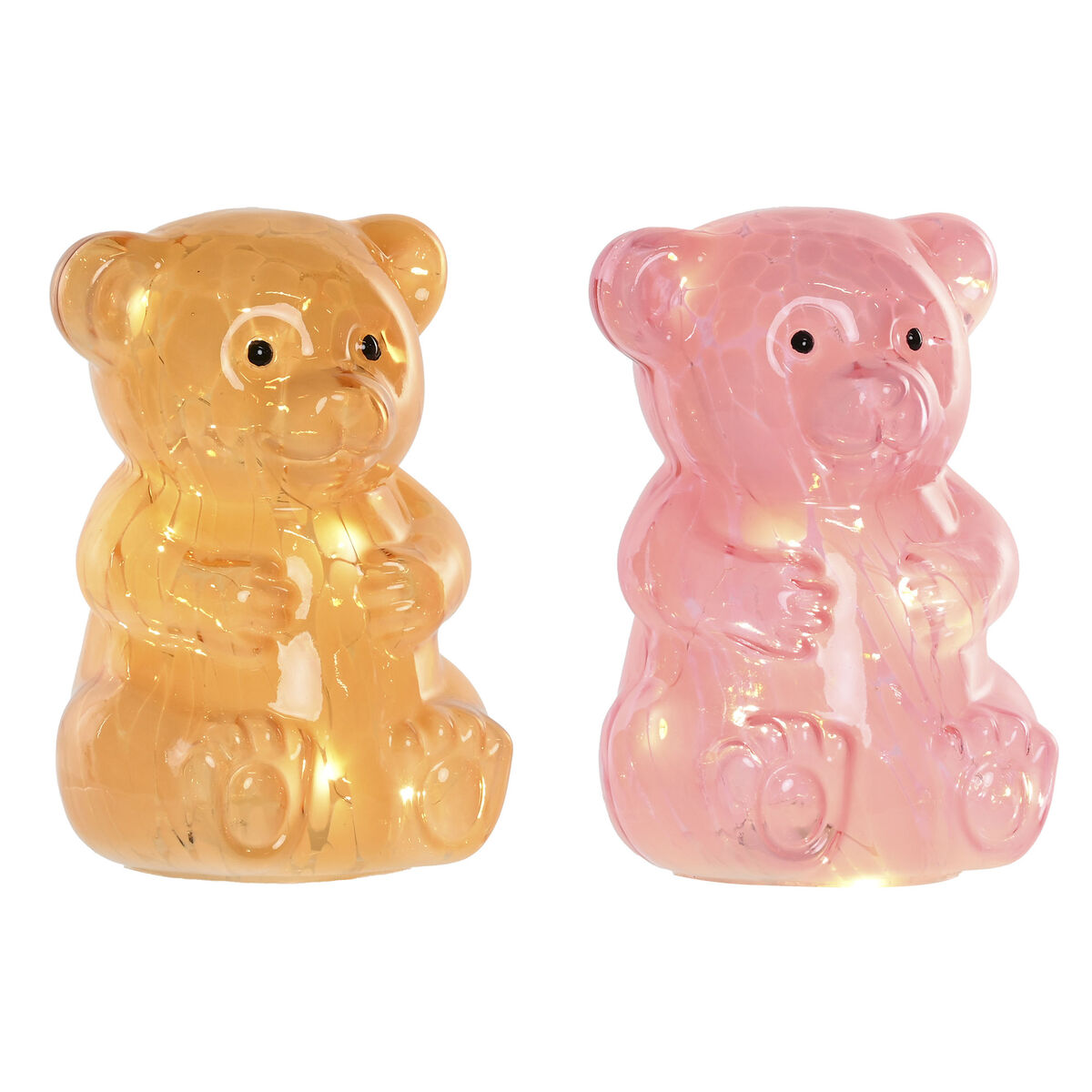 Decorare ușoară Home ESPRIT Geam Urban 13 x 14 x 20 cm (2 Unități)