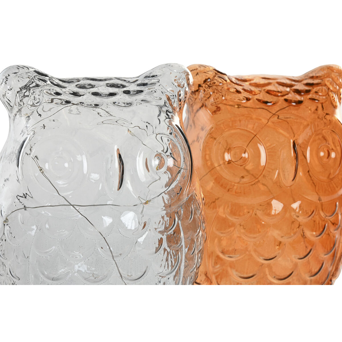 Decorare ușoară Home ESPRIT Geam 15 X 12 X 20 CM (2 Unități)