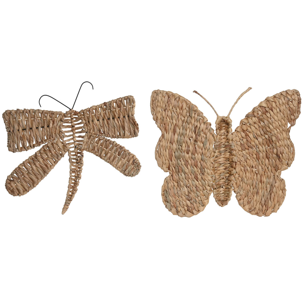 Decorațiune de Perete Home ESPRIT Natural Shabby Chic 44 X 4 X 46 CM (2 Unități)