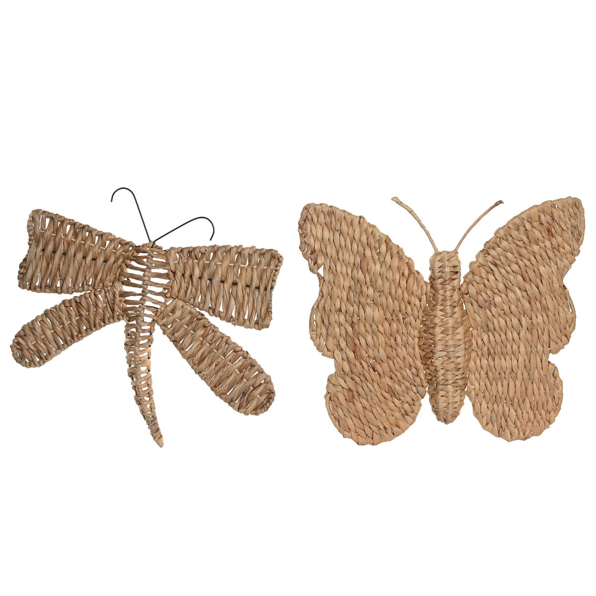 Decorațiune de Perete Home ESPRIT Natural Shabby Chic 44 X 4 X 46 CM (2 Unități)