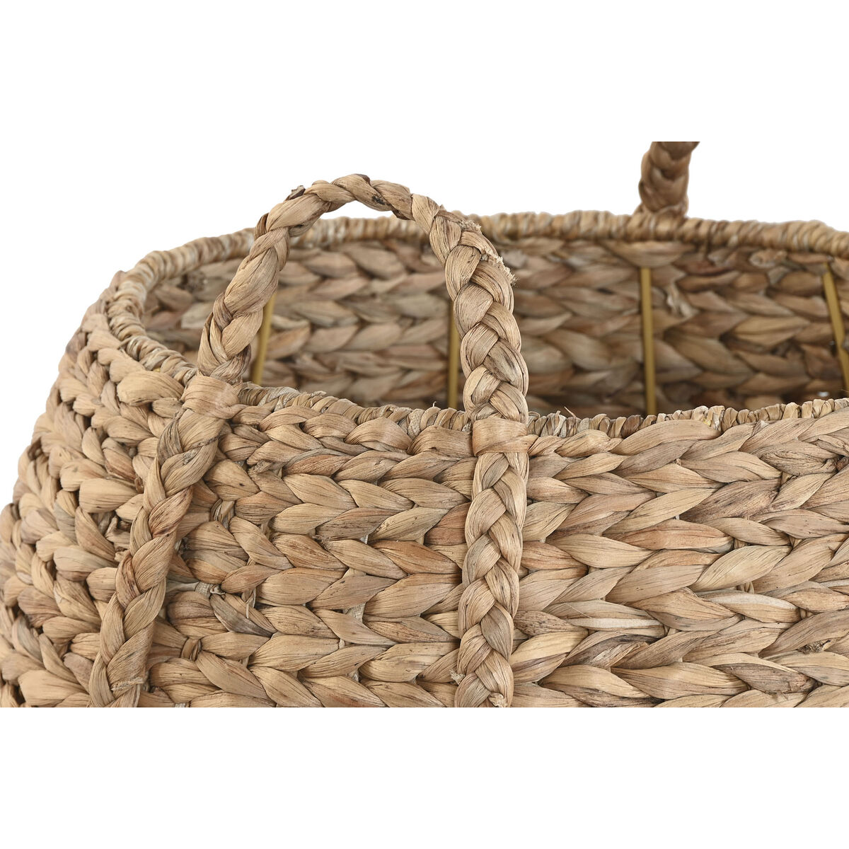 Coș Decorativ Home ESPRIT Natural Zambilă de apă Iarbă de mare (2 Piese)