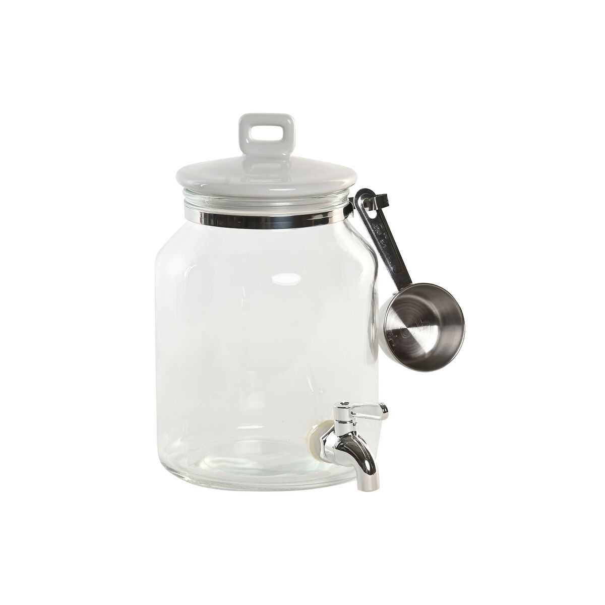 Dozator de Săpun Home ESPRIT Transparent Oțel inoxidabil Aluminiu Geam polistiren Gresie 3 L 17 X 17 X 26,7 CM