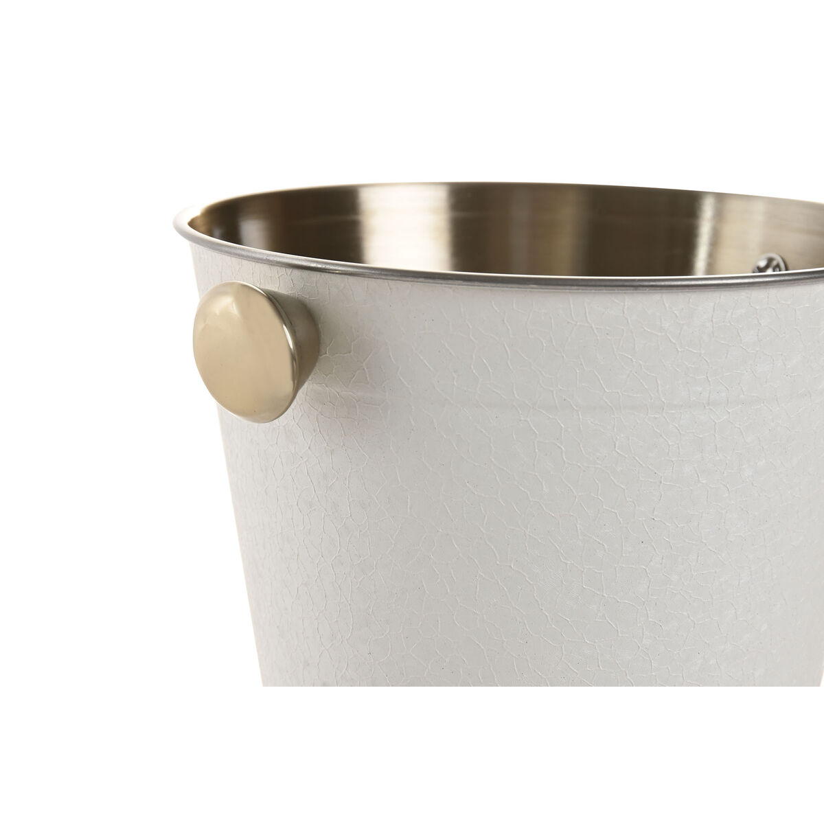 Frapieră Home ESPRIT Alb Auriu* Oțel inoxidabil Aluminiu 17 x 14 x 13 cm