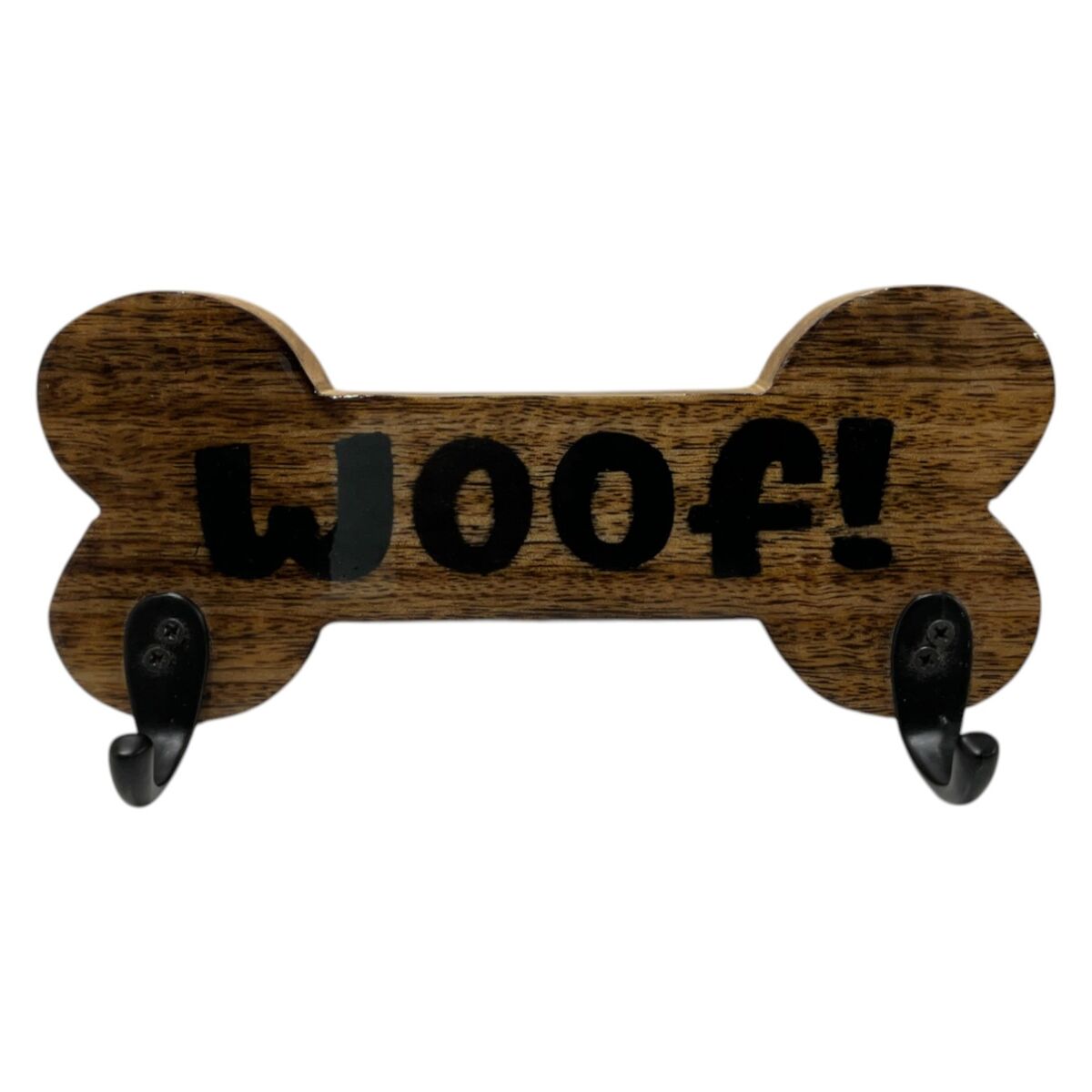 Cuier de perete Home ESPRIT Maro Negru Fier Lemn de mango Urban 20 X 6 X 10 CM (2 Unități)