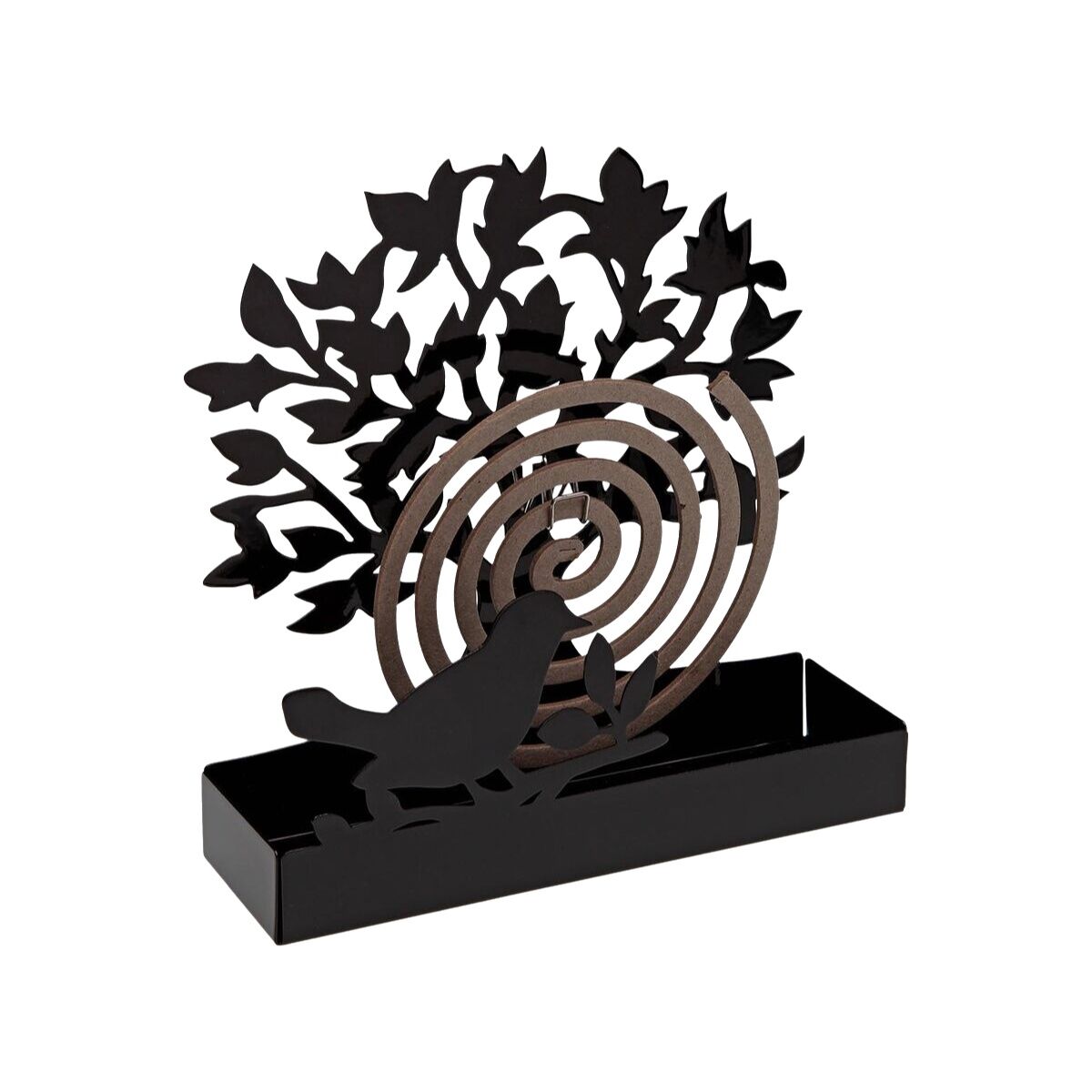 Suport pentru spirale anti-țânțari Versa Negru Metal 5 x 17 x 17 cm Copac