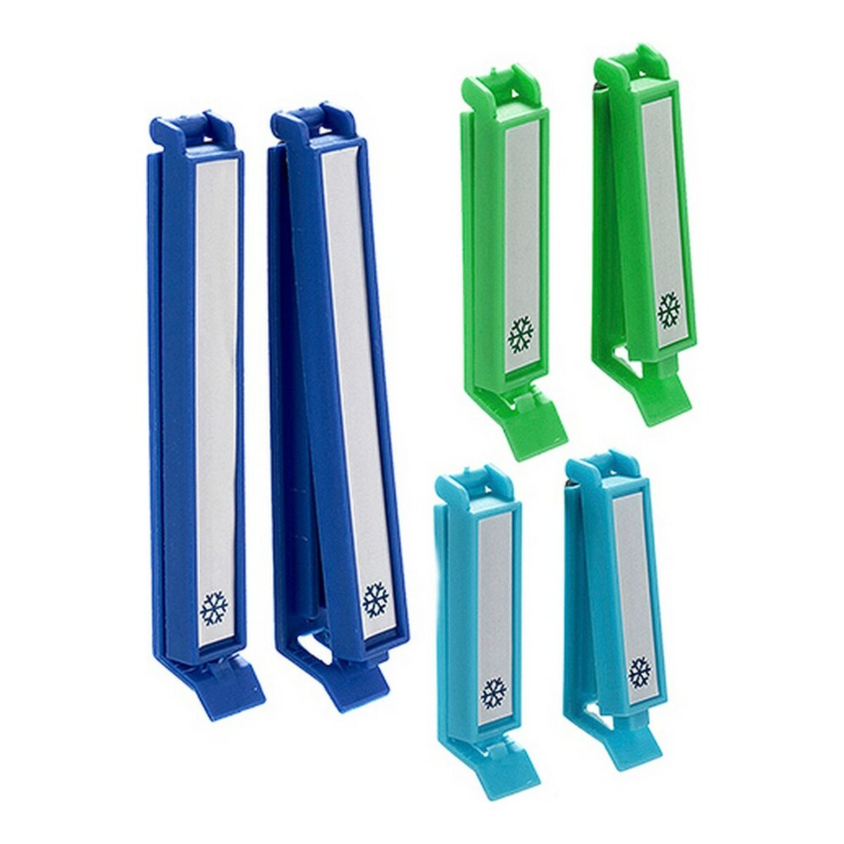 Cleme pentru etanșarea pungilor Albastru Turquoise Verde Plastic