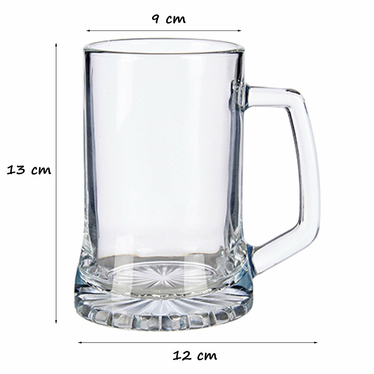 Halbă de bere 971469 9 x 13 x 12 cm Transparent Sticlă 380 ml (1 uds)