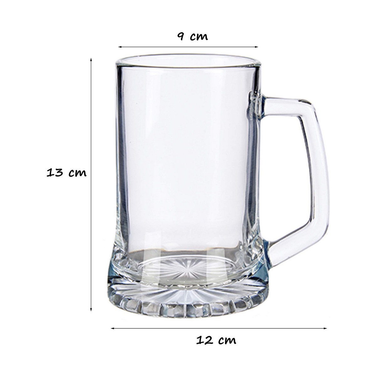 Halbă de bere 971469 9 x 13 x 12 cm Transparent Sticlă 380 ml (1 uds)