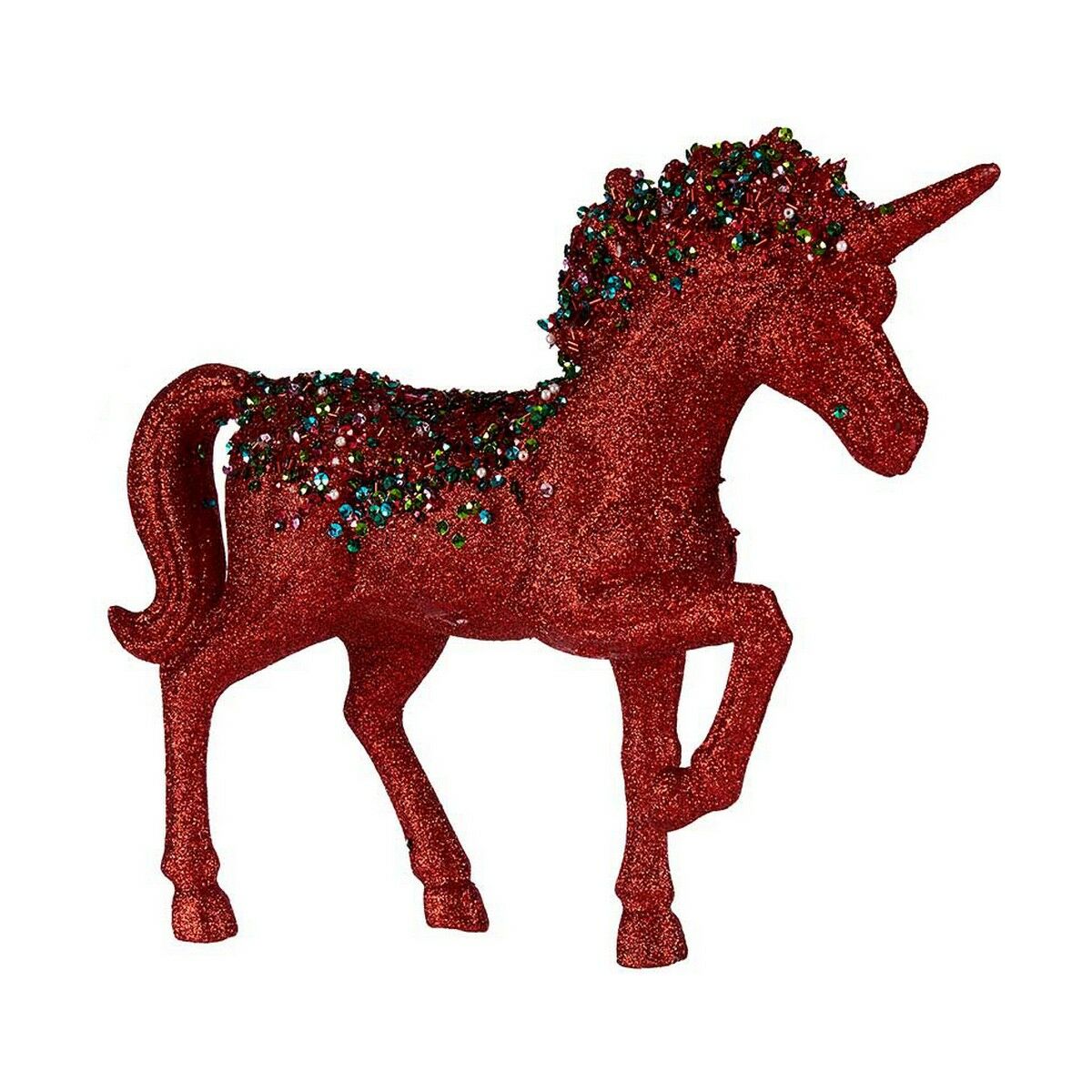 Figură Decorativă Krist+ Albastru Roșu Unicorn 9,5 x 31 x 40 cm