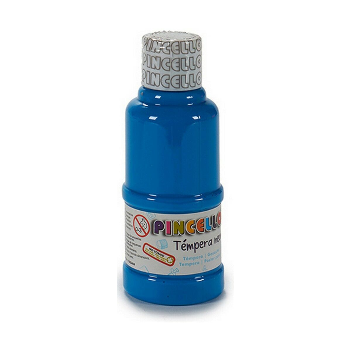 Tempera Pincello Neon Albastru 120 ml (12 Unități)