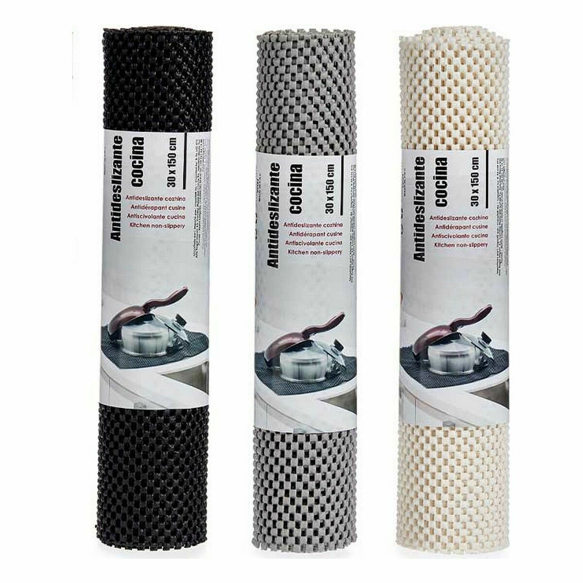 Covoraș antiderapant Kinvara Gumă Plastic 30 x 150 cm (24 Unități)