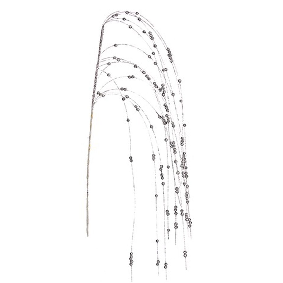 Ramură Krist+ Argintiu Boabe 100 x 3 x 5 cm (24 Unități)