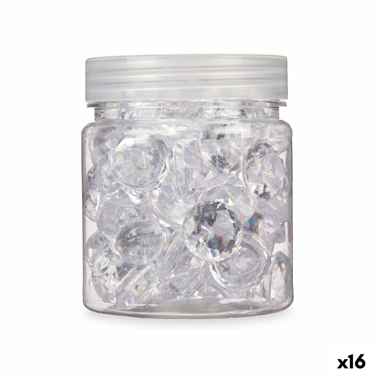 Pietre decorative Gift Decor Transparent 150 g Diamant (16 Unități)