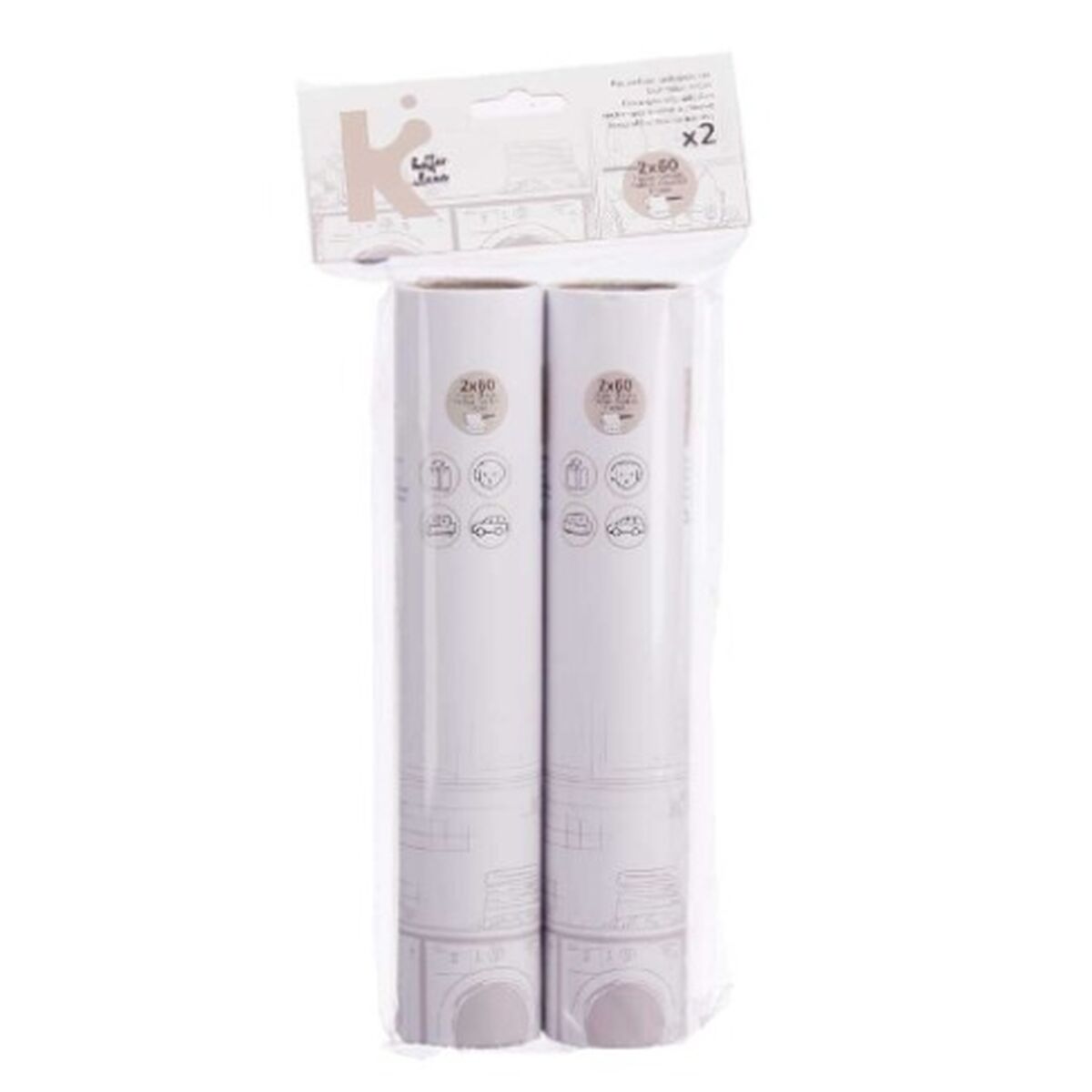 Perie de Îndepărtat Scame Alb 24 x 19 cm 14 x 31 x 4,5 cm Rezervă (12 Unități)