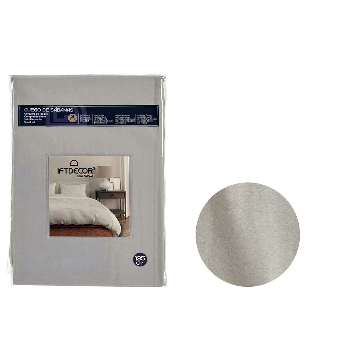 Set de foi Gift Decor Gri Pat 135 3 Piese