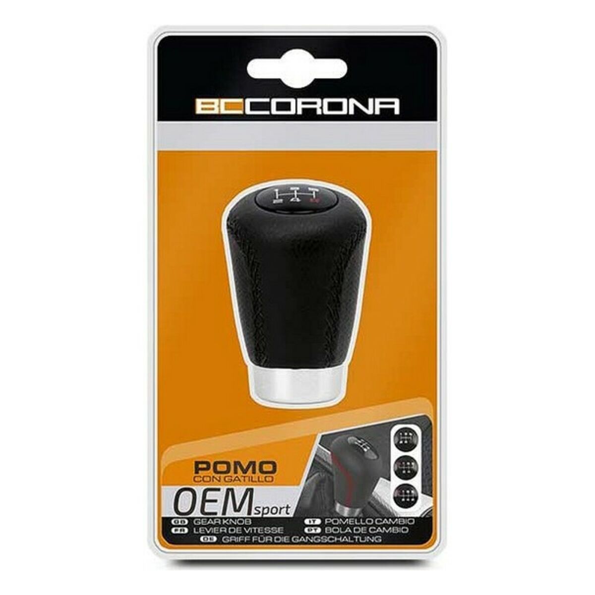 Buton manetă schimbător BC Corona Sport Negru Piele