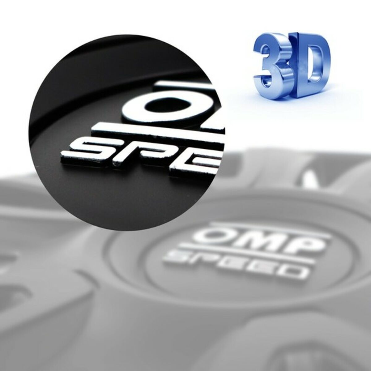 Capac de roată OMP Magnum Speed Negru 16" (4 uds)