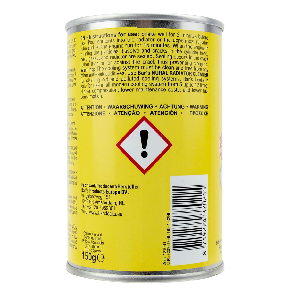 Curățare radiator Bar's Leaks BARS121091 150 gr