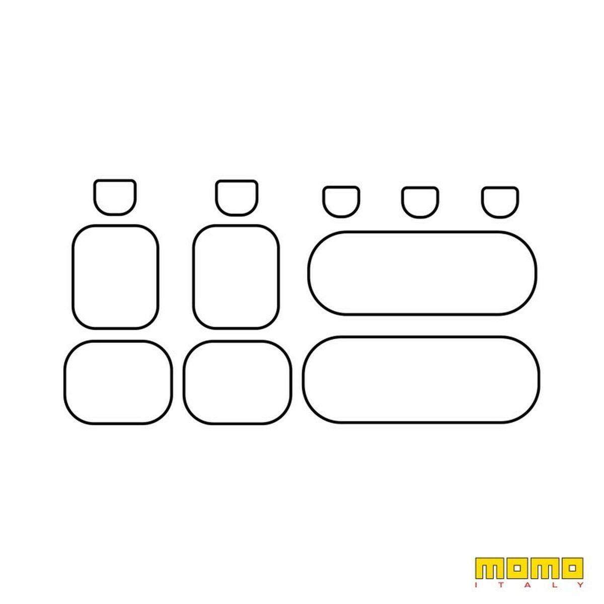 Set de Huse pentru Scaune MOMO MOMLSC050BR Negru 10 Piese