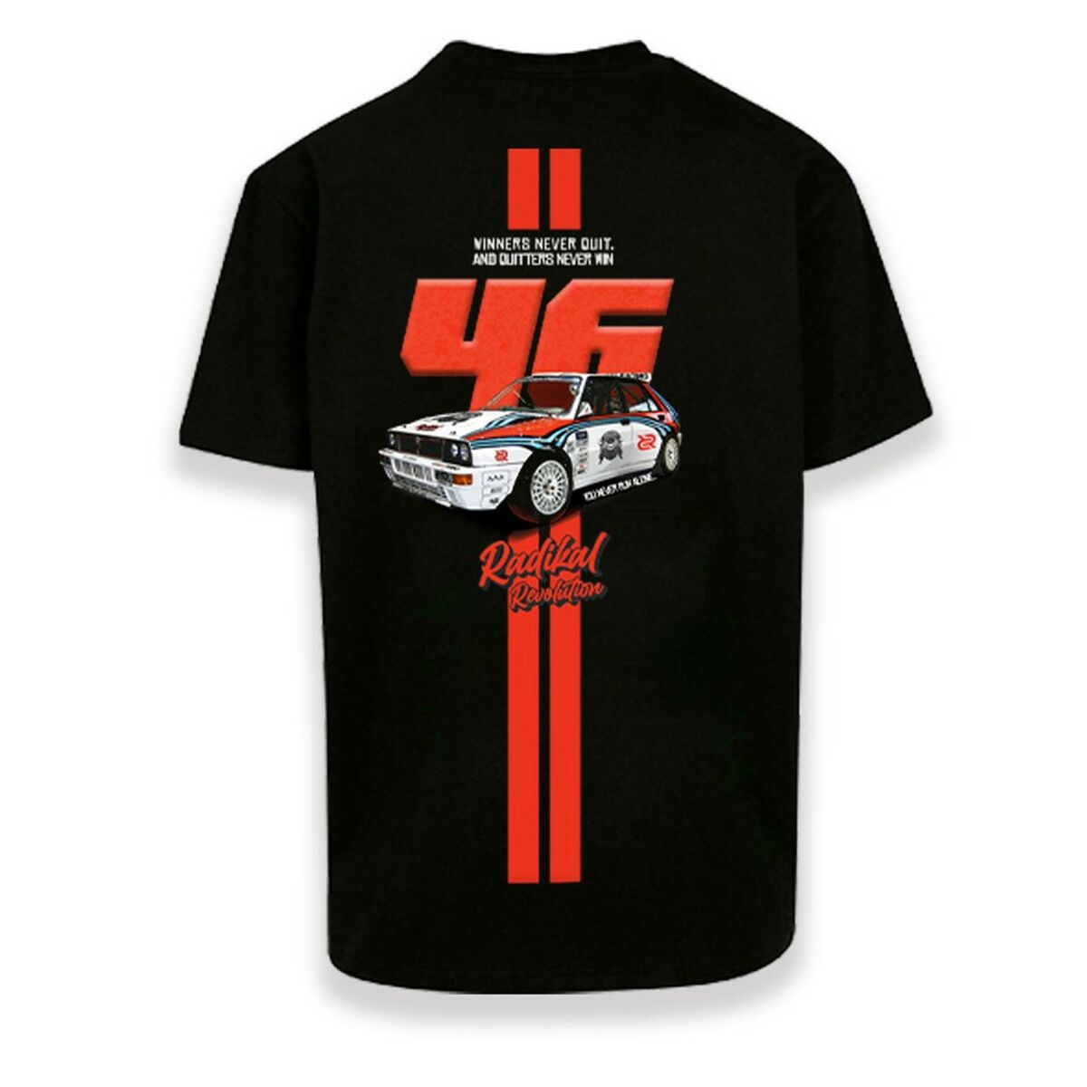 Tricou cu Mânecă Scurtă Bărbați RADIKAL WINNERS NEVER QUIT Negru S