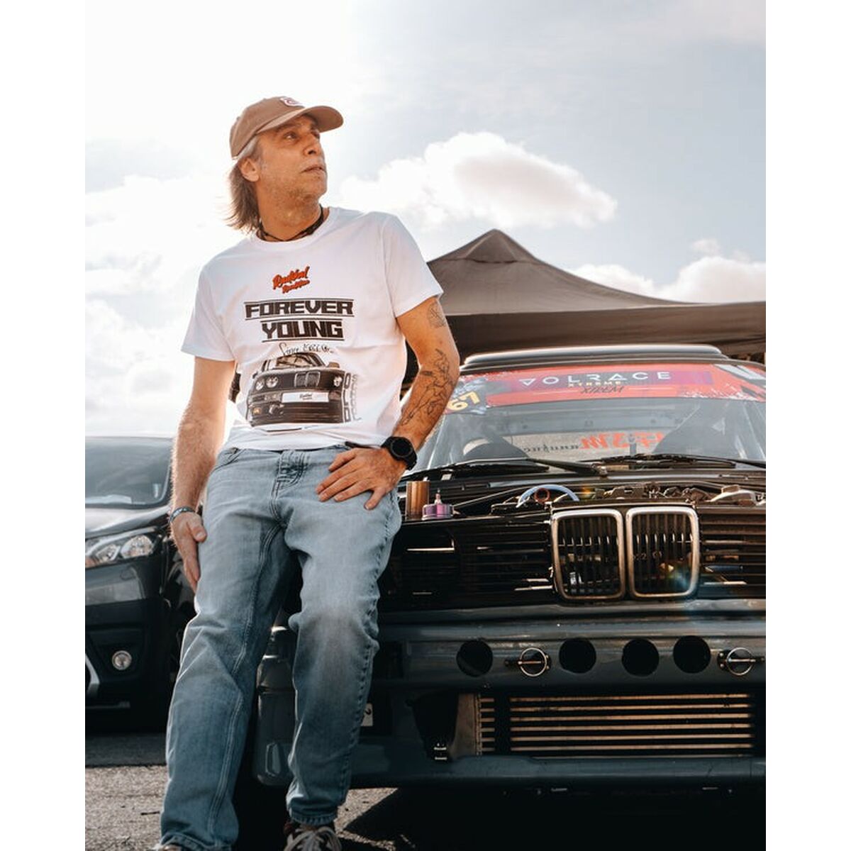 Tricou cu Mânecă Scurtă Bărbați RADIKAL FOREVER YOUNG Alb XXL