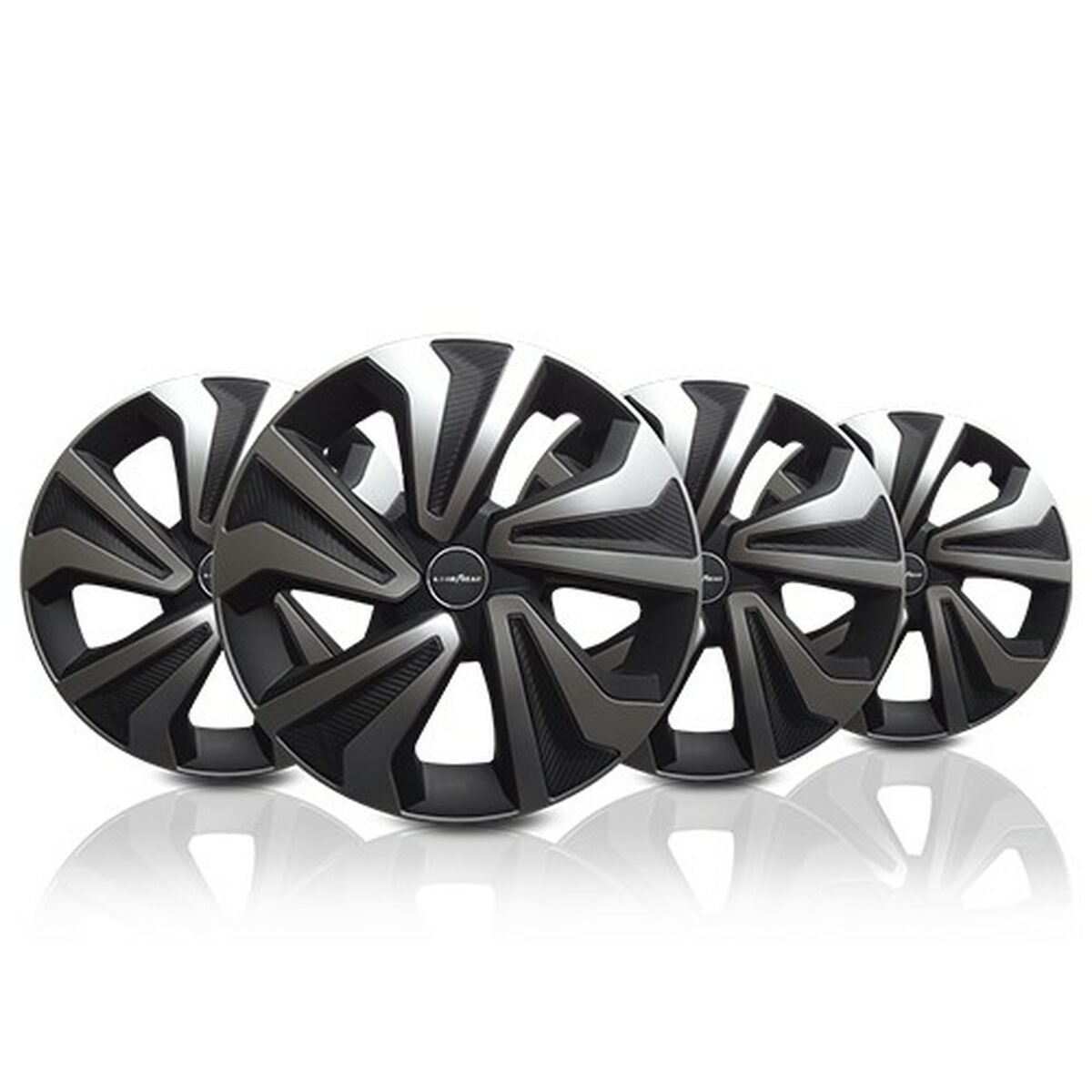 Capac de roată Goodyear GOD9085 Negru Bicolor Argintiu 15" (4 Unități)