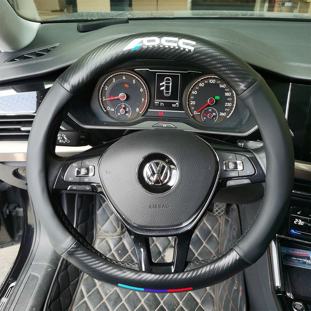 Capacul volanului OCC Motorsport OCCFV0050 Negru 38 cm