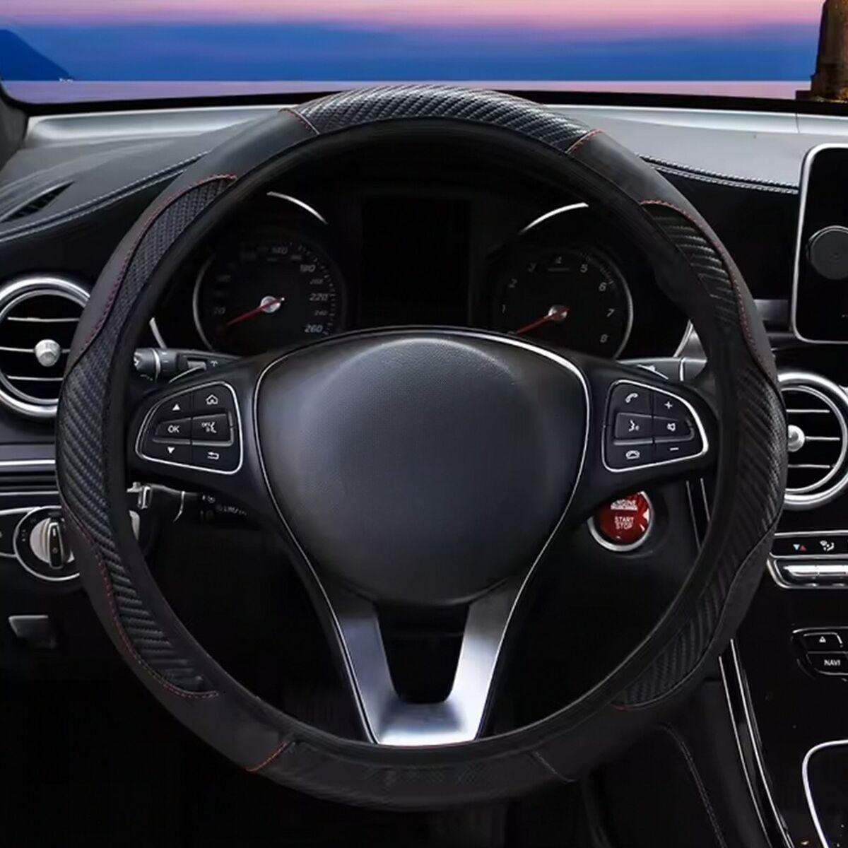 Capacul volanului OCC Motorsport OCCFV0051 Cărbune 38 cm