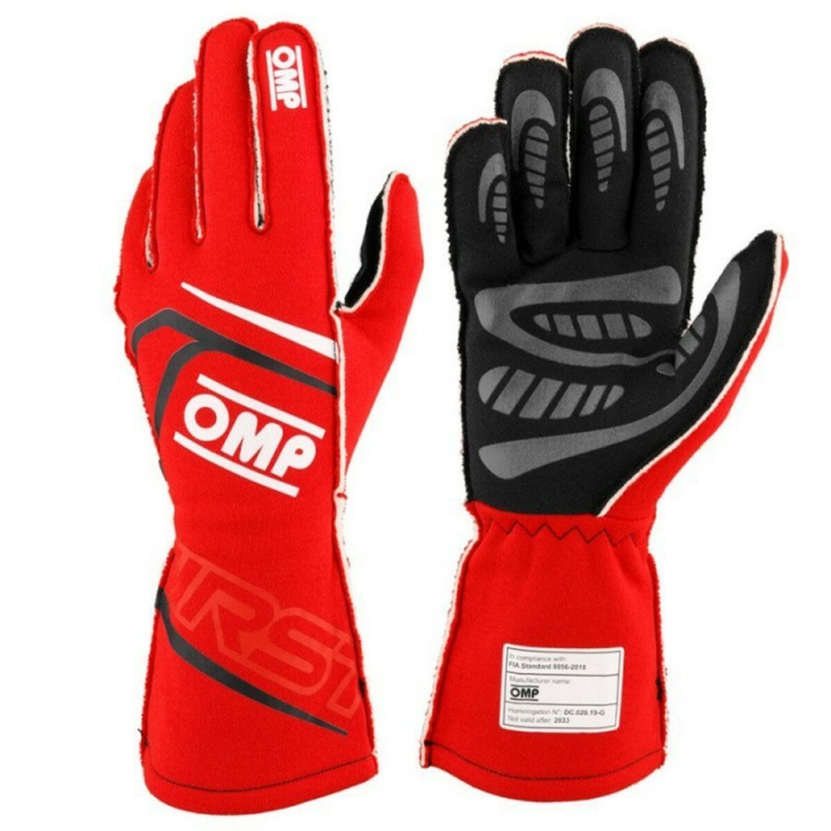 Karting Gloves OMP MY2025 Roșu FIA 8856-2018