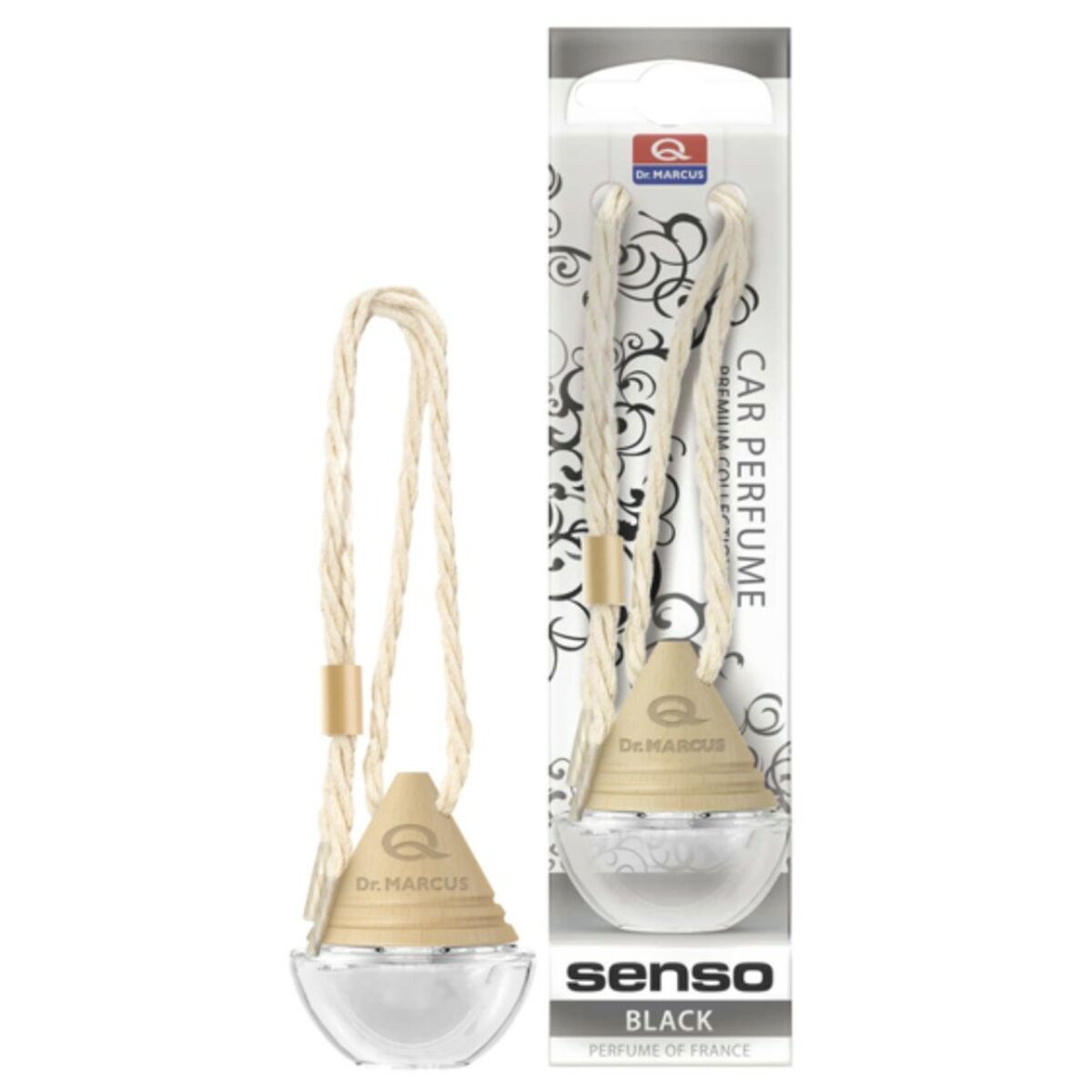 Odorizant pentru Mașină Dr Marcus Wood black Pandantiv