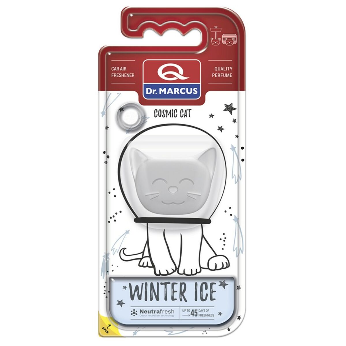 Odorizant pentru Mașină Dr Marcus Cosmic Cat ICE CHILL Plastic Pandantiv