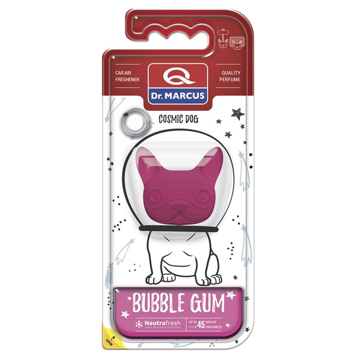 Odorizant pentru Mașină Dr Marcus Cosmic Dog Gumă de mestecat Plastic Pandantiv