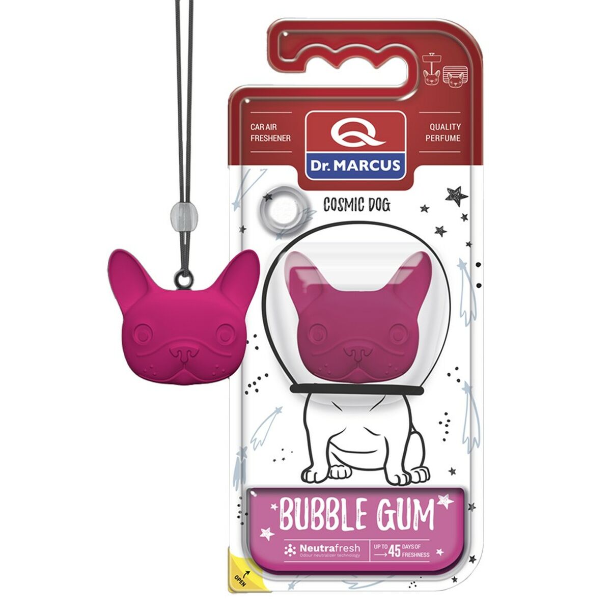 Odorizant pentru Mașină Dr Marcus Cosmic Dog Gumă de mestecat Plastic Pandantiv