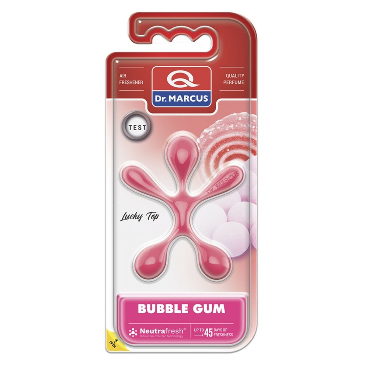 Odorizant pentru Mașină Dr Marcus Lucky Top Gumă de mestecat Plastic Pandantiv (12 Unități)