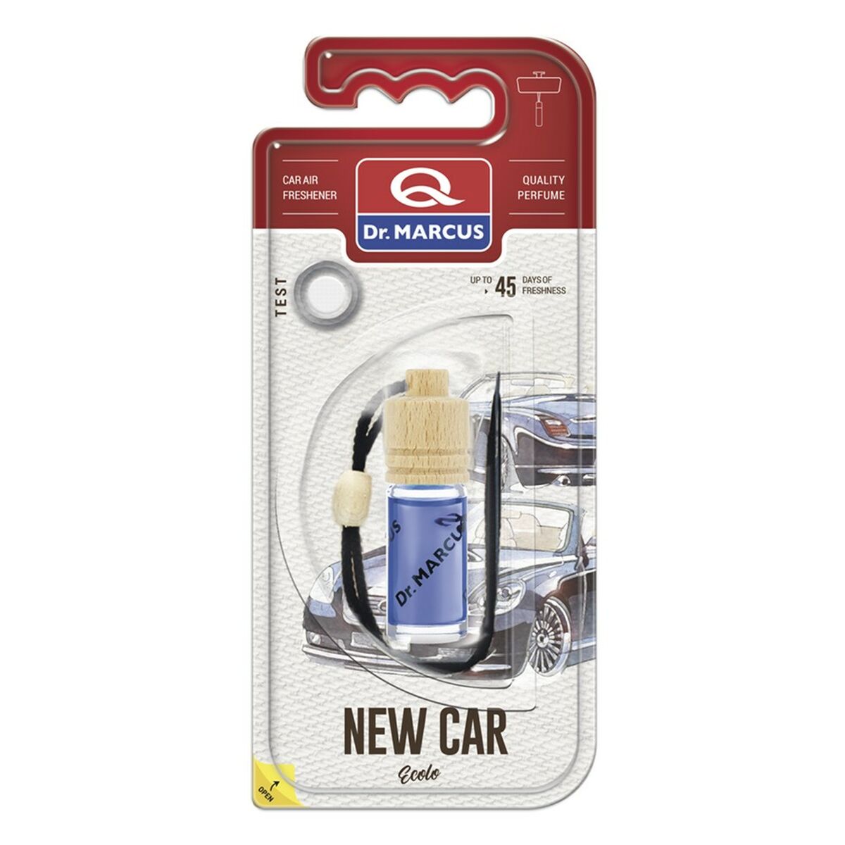 Odorizant pentru Mașină Dr Marcus Ecolo Mașină nouă 4,5 ml Lemn Geam Parfum Pandantiv 4 Piese