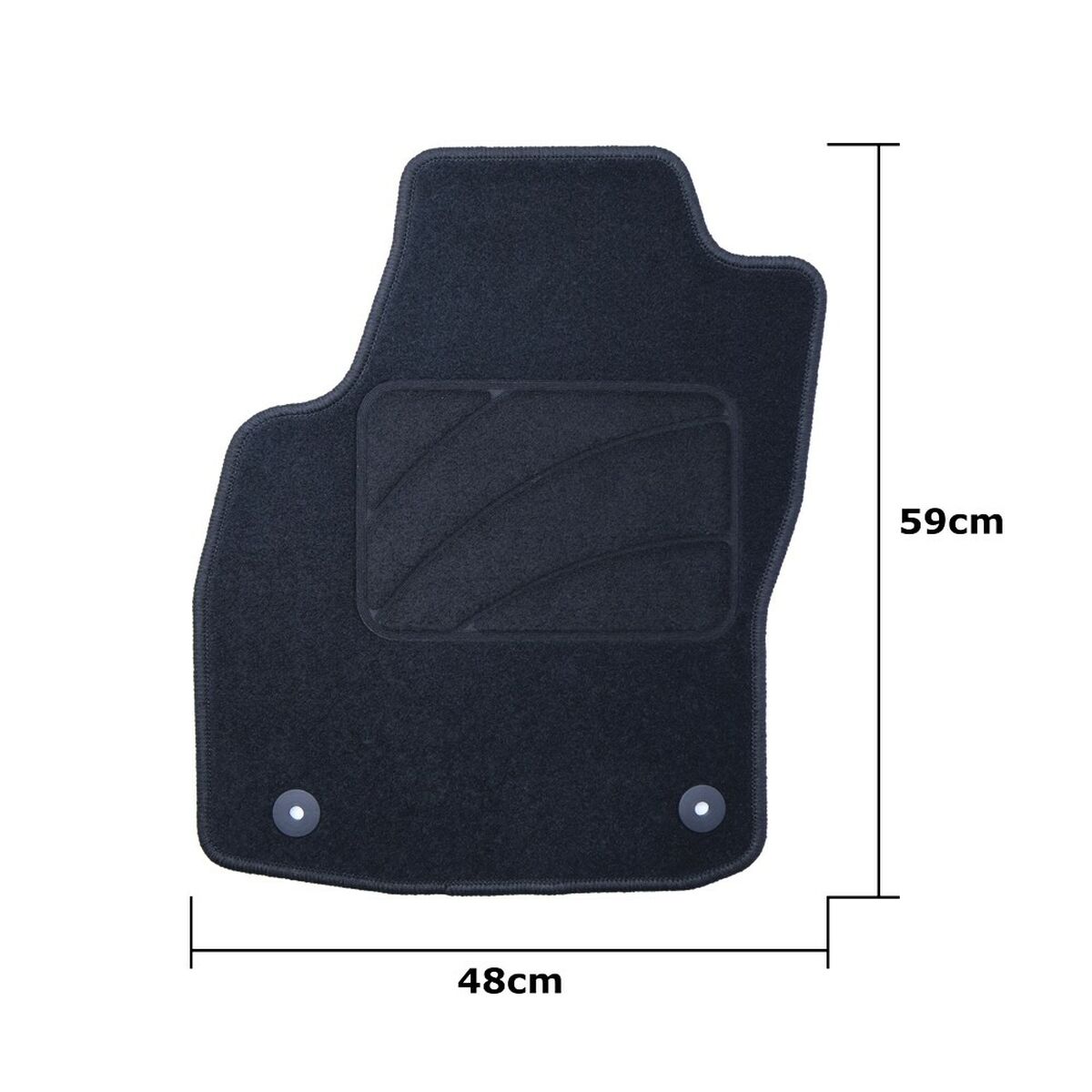 Set de covoraș pentru podea auto OCC Motorsport OCCOP0008 Negru Opel Astra H Twintop Cabrio 4 Piese