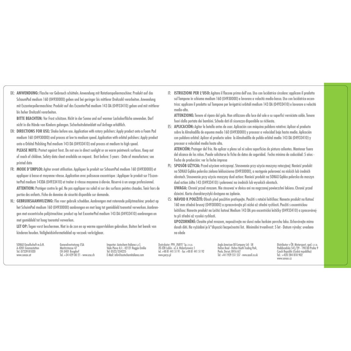 Polizor de anvelope Sonax 615343